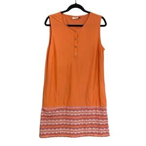 Cabana Life X Talbots Sleeveless Dress Pockets Size Large Resort Beach Casual